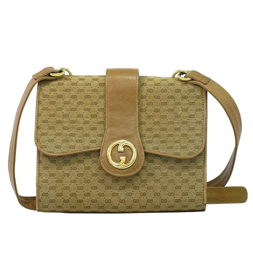 Gucci Shoulder Canvas Beige Canvas Shoulder Bag Bag